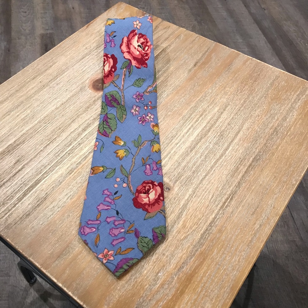 Polo Ralph Lauren Vintage Linen Floral Print Tie